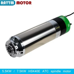 3KW 5.5KW 7.5KW HSK 40E CNC Automatic Tool change ATC Spindle Motor Water Cooled - Picture 1 of 9
