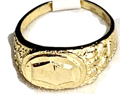 Estate Victorian 10K Yellow Gold Child's signet Ring size 2 1/2 can be engraved - Image 1 of 4