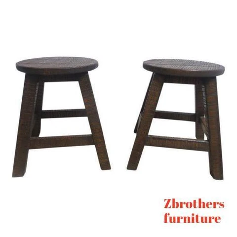 Pair of Antique Rustic Shaker Primitive Oak Milling Foot Stool Ottoman Bench B Cover