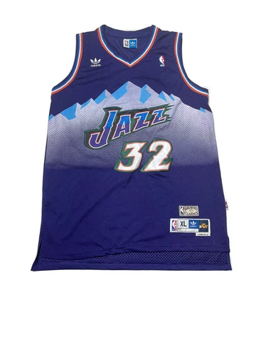 Adidas Karl Malone #32 Utah Jazz Hardwood Classic Basketball Jersey SZ XL Retro Cover