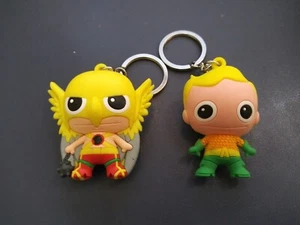 DC COMICS 3D FIGURAL KEYCHAIN AQUAMAN SERIES 1 AND HAWKMAN SERIES 3 - Picture 1 of 3