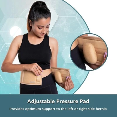 Abdominal Binder With Hernia Support Pad - Navel Ventral Epigastric Incisional - Image 1 of 4