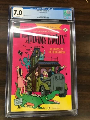 Whitman Addams Family #1 CGC 7,0 páginas blancas (1974) primera aplicación. Wednesday Addams Foto 1 de 4