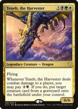 Teneb, the Harvester Commander 2017 NM White Black Green Rare CARD ABUGames