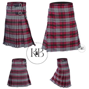 Scottish Men's Morton Tartan Traditional 8 Yard Kilt 16oz - Picture 1 of 5