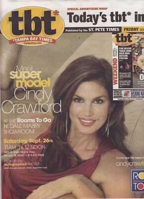 Meet Cindy Crawford 2009 TBT Newsprint Magazine Summer Concerts Blink 182 GaGa - Image 1 of 4