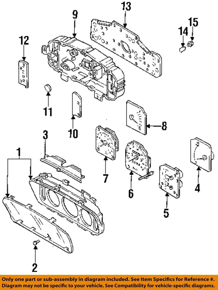 Medidor de velocímetro usado se adapta a: Ford Aspire 1995 solo cabezal MPH sin grado de tacómetro Foto 1 de 2