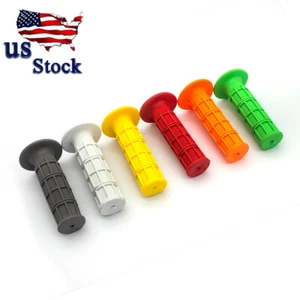 FXCNC Motorcycle Orange Hand Grips Handle Bar End Handlebar Universal 8Colors - Picture 1 of 16