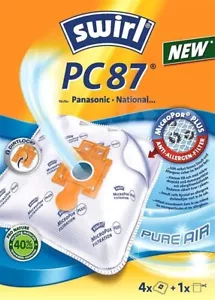 Swirl PC87 4 Sacchi Bolsas de Aspiradora Panasonic MC70 MCE70 Samsung VC1400 - Imagen 1 de 2