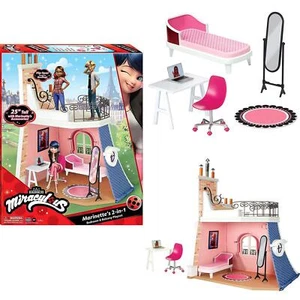 Miraculous Ladybug Marinette's 2 in 1 Balcony Bedroom Playset 60cm 2 floor Toys  - Picture 1 of 7