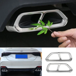 For Toyot@a Avalon 2019-2022 Chrome Steel Rear Tail Exhaust Muffler Tip Pipe 2pc - Picture 1 of 10