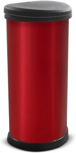 Curver Bin Metal Effect 70% Recycled Kitchen Accessories One Touch Deco 40 Litre - Picture 1 of 15