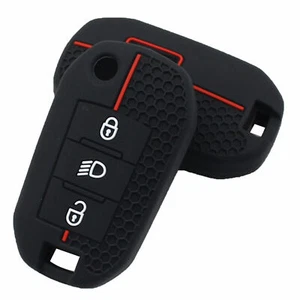 3 Button Silicone Key Cover Case For Peugeot 208 308 2008 3008 Flip Remote 20 - Picture 1 of 6