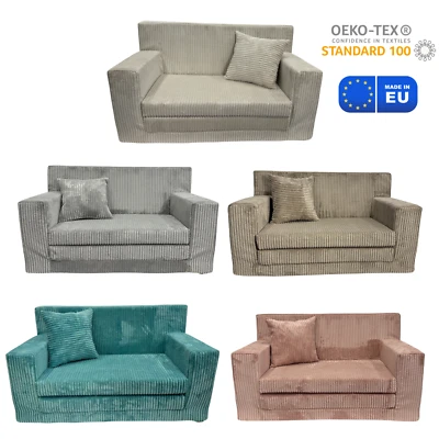 Kindersofa Spielsofa aus Schaumstoff Cord Ausklappbar Kinderzimmer Sofa Möbel - Bild 1 von 4
