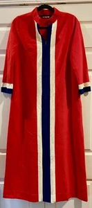 Abrigo de casa vintage Vanity Fair Mod bloque de color con cremallera talla 12 EE. UU. - Imagen 1 de 6