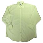 Nautica Shirt Gingham Tartan Check Lime Green Long Sleeve Formal Smart XL VGC
