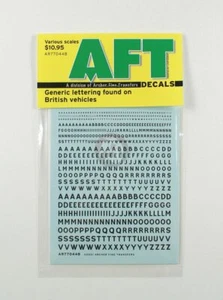 Archer (Various Scales) Generic Lettering British Vehicles WWII (Black) AR77044B - Picture 1 of 1