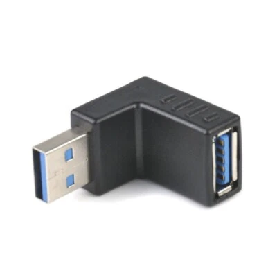Up Down R / L Type A 90 Degree Extension Adapter Angle L USB 3.0 Male to Female - Image 1 of 4