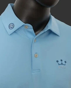 Scotty Cameron Polo - 3 Point Crown- 2XL -XXL Seaport Blue - Performance Jersey - Picture 1 of 4