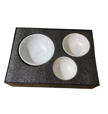 Juego de 3 cuencos para servir de mármol Palmero Favretto blancos en caja original Foto 1 de 4