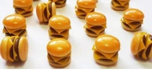Barbi Puppenhaus Miniatur Essen Mini Käse Hamburger McDonalds Doppelposten 🙂 4 - Bild 1 von 12