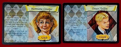 2001 HERMIONE Granger #10 & DRACO Malfoy #3 PROMO Harry Potter TCG Holo Foil - Image 1 of 4