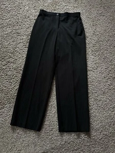 Briggs New York Black Pinstripe Dress Pants Women Size 10 Petite EUC - Picture 1 of 4