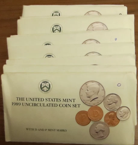 1989 Mint Sets U.S. Mint 10 Sets  Investment Value COA Cover