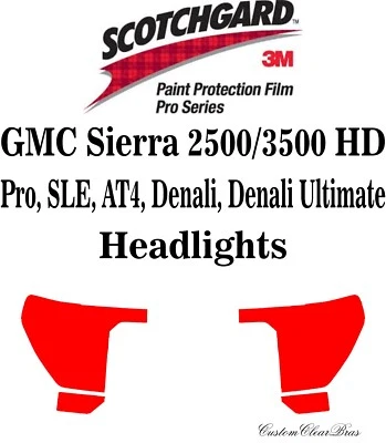 Película de protección de pintura 3M Scothgard serie Pro 2024 2025 GMC Sierra 2500 3500 HD Foto 1 de 3