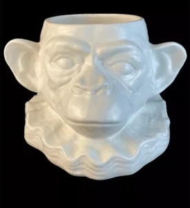 Vintage Affenkopf Vase Übertopf Keramik Italien Mid Century Ca. 1960/70 Kragen - Bild 1 von 14