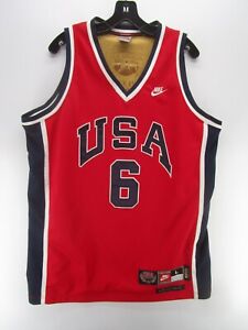 Patrick Ewing Jersey Men Large Red Nike 1984 USA Olympic Basketball Throwback *