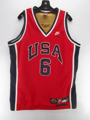 Patrick Ewing Jersey Men Large Red Nike 1984 USA Olympic Basketball Throwback * Cover