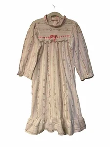 Cassie vintage nightgown Long Dress girls Size 6 Pink floral Ribbons - Picture 1 of 6