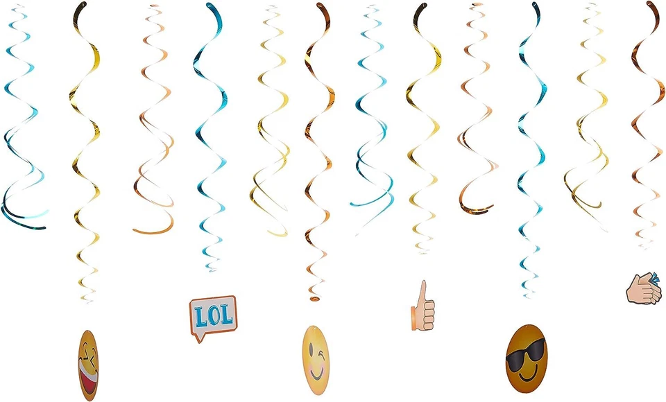 LOL Emoji Emoticonos Lindo Niños Fiesta de Cumpleaños Colgante Remolino Decoraciones Foto 1 de 1