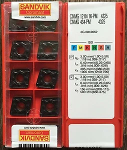 Sandvik CNMG 120416-PM / CNMG 434-PM 4325 - 1 paquete de fábrica (10 piezas) - Imagen 1 de 1