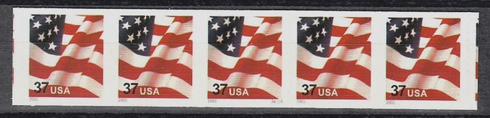 USA PNC SC# 3632Ae FLAG 37c. S.A.MNH PL# S4444 ORANGE FLAG UNDER LONG WAVES - Image 1 of 1