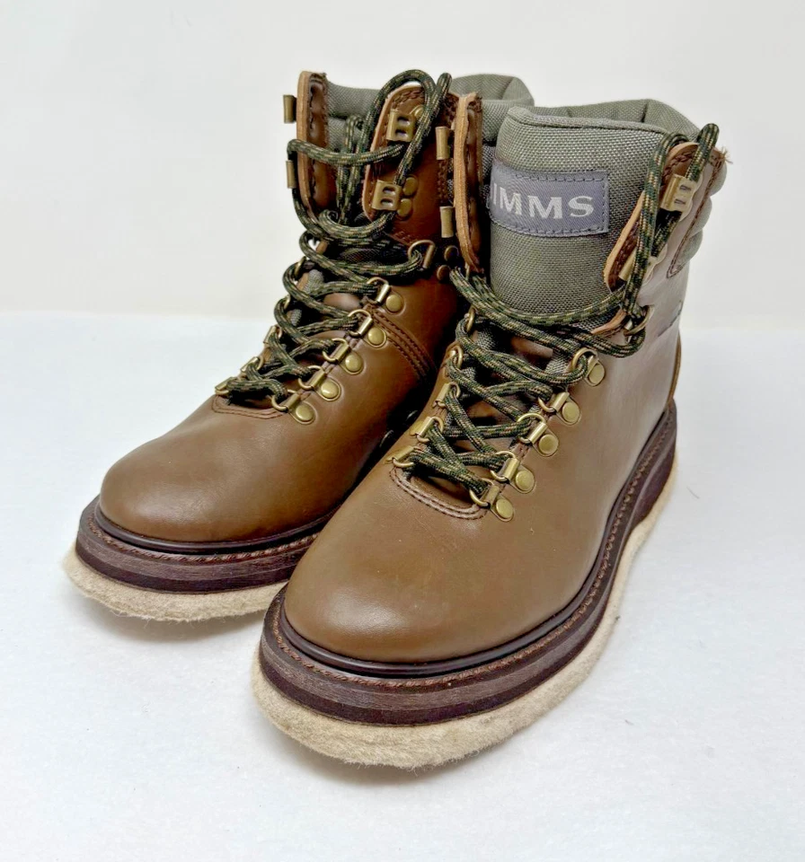 Botas de vadeo Simms Freestone con suela de fieltro pesca con mosca - para hombre talla 6 usadas en excelente estado #011199-00 Foto 1 de 4