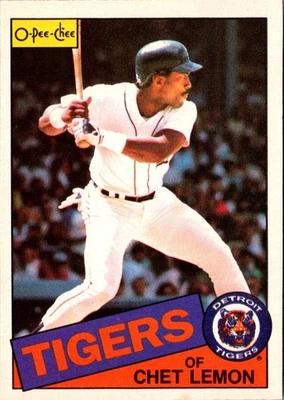1985 O-Pee-Chee Chet Lemon #20 Detroit Tigers Baseball Card - Image 1 of 2