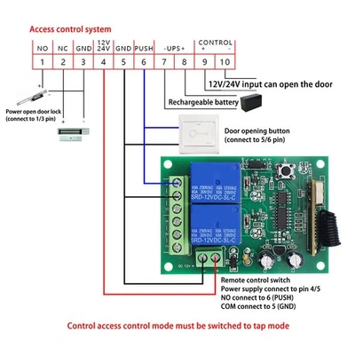 2-Kanal-Funkschalter 12V Fernbedienung 200m Reichweite für Garagentoröffner - Bild 1 von 4