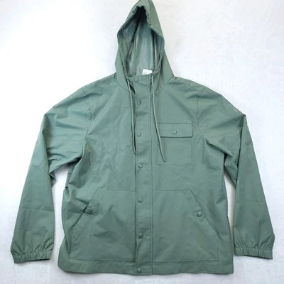 Chaqueta con capucha Avalanche Outdoor Supply para hombre L verde protector contra el clima lluvia Cam843D Foto 1 de 4
