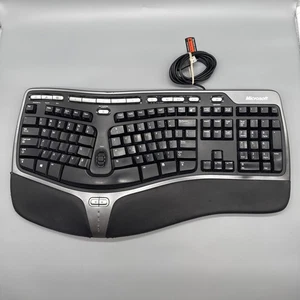 Microsoft Natural Ergonomic Keyboard 4000 v1.0 KU-0462 USB Wired Tested - Picture 1 of 9
