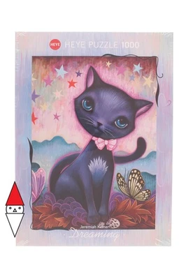 PUZZLE ANIMALI HEYE GATTI DREAMING BLACK KITTY 1000 PZ - Immagine 1 di 2