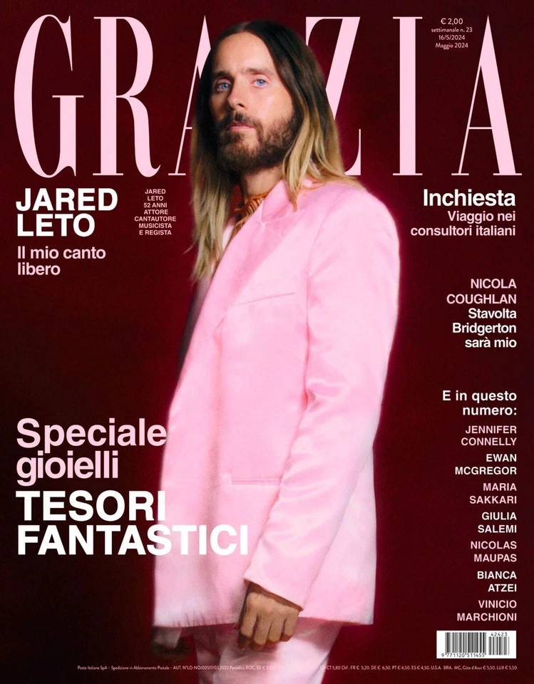 JARED LETO Grazia Magazine Italia May 2024 Brand New - Image 1 of 1