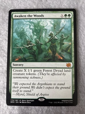 MTG - NM - Awaken the Woods - The Brothers' War (BRO) - #170 - Regular - Image 1 of 2