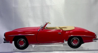 MAISTO 1955 MERCEDES-BENZ 190SL ROADSTER en motor de fuego rojo fundido a presión 1:18 Foto 1 de 4