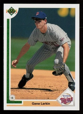 Gene Larkin 1991 Upper Deck #501 Minnesota Twins Baseball Card - Image 1 of 2