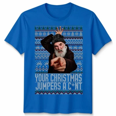 Jim Farmer Brassic Funny Christmas Jumper, Funny Xmas Shirt, Meme Unisex T-Shirt - Image 1 of 4