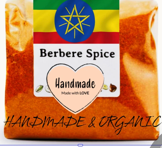Especia berebere etíope orgánica hecha a mano - 250 g/9 oz - 500 g/18 oz - 1000 g/36 oz. Foto 1 de 4