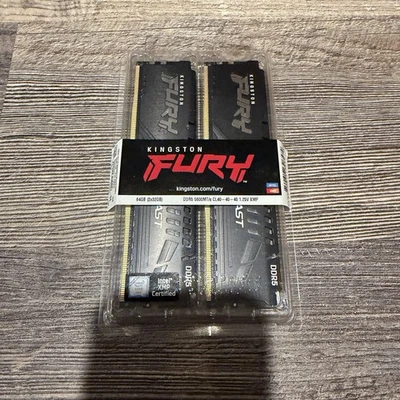 Kingston FURY DDR5 64 GB RAM CL40 2x32 GB Beast 5200 MT/s KF552C40BBk2-64 XMP - Image 1 of 4