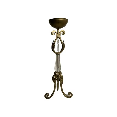 Candelabro de cristal de metal de 22" de alto soporte para planta topiario cuenco decoración candelabro E Foto 1 de 4